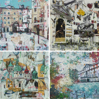 Moderne Stadtmotive Salzburg – abstrakte Acrylbilder aus der Serie ›Salzburg hat Charme‹ – Kunstwerke direkt im Atelier kaufen