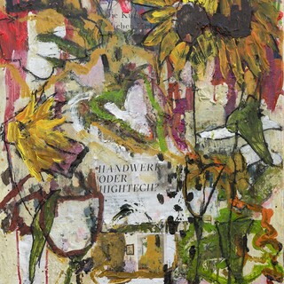 Zeitgenössisches Kunstwerk mit lebendiger, floraler Farbkomposition – gemalt von Künstlerin Josefine Frauenschuh.