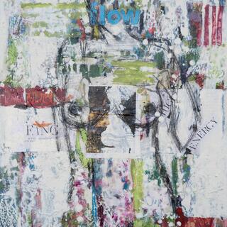 Abstraktes Kunstwerk voller Dynamik und Kontraste – energiegeladene Acrylmalerei von Künstlerin Josefine Frauenschuh.
