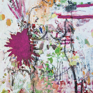 Zeitgenössische Kunst mit vielschichtiger Farbstruktur und lebendiger Energie – modernes Kunstbild von Josefine Frauenschuh.