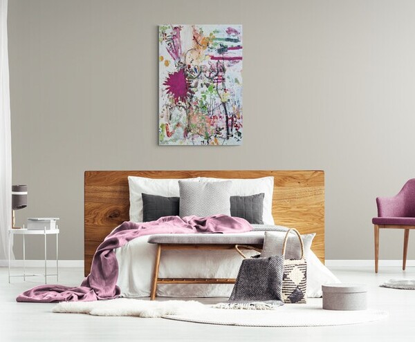 Weibliche erotische Kunst – moderne sinnliche Malerei für elegante Schlafzimmergestaltung